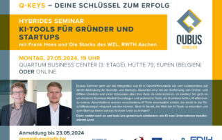 Seminar über KI-Tools im QUBUS durch das WZL in der Reihe bei Q-Keys