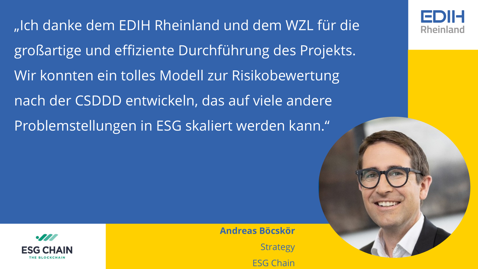Testimonial ESG Chain - Andreas Böcskör