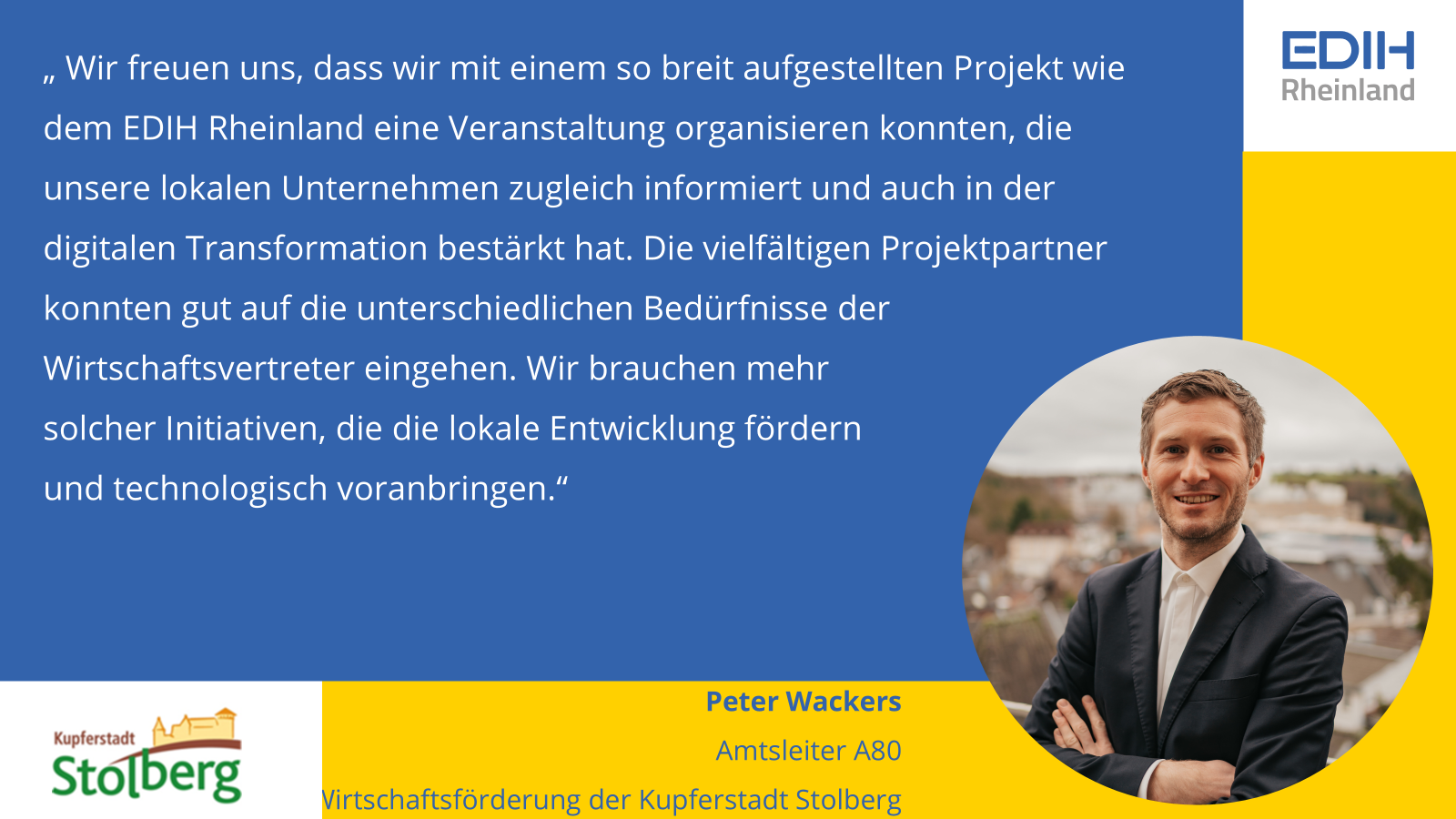 Testimonial WF Stolberg - Peter Wackers