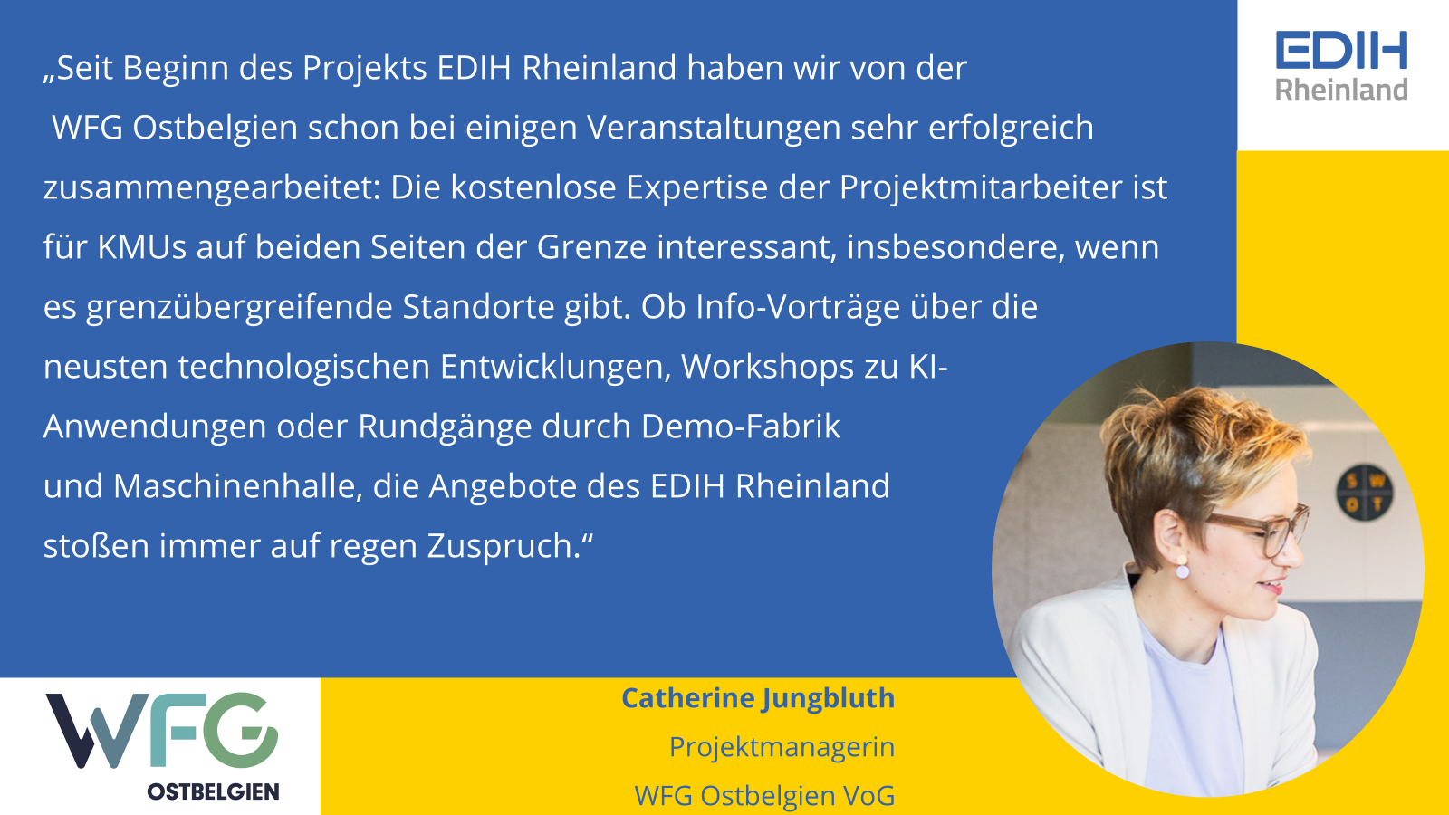 Testimonial WFG Ostbelgien - Catherine Jungbluth
