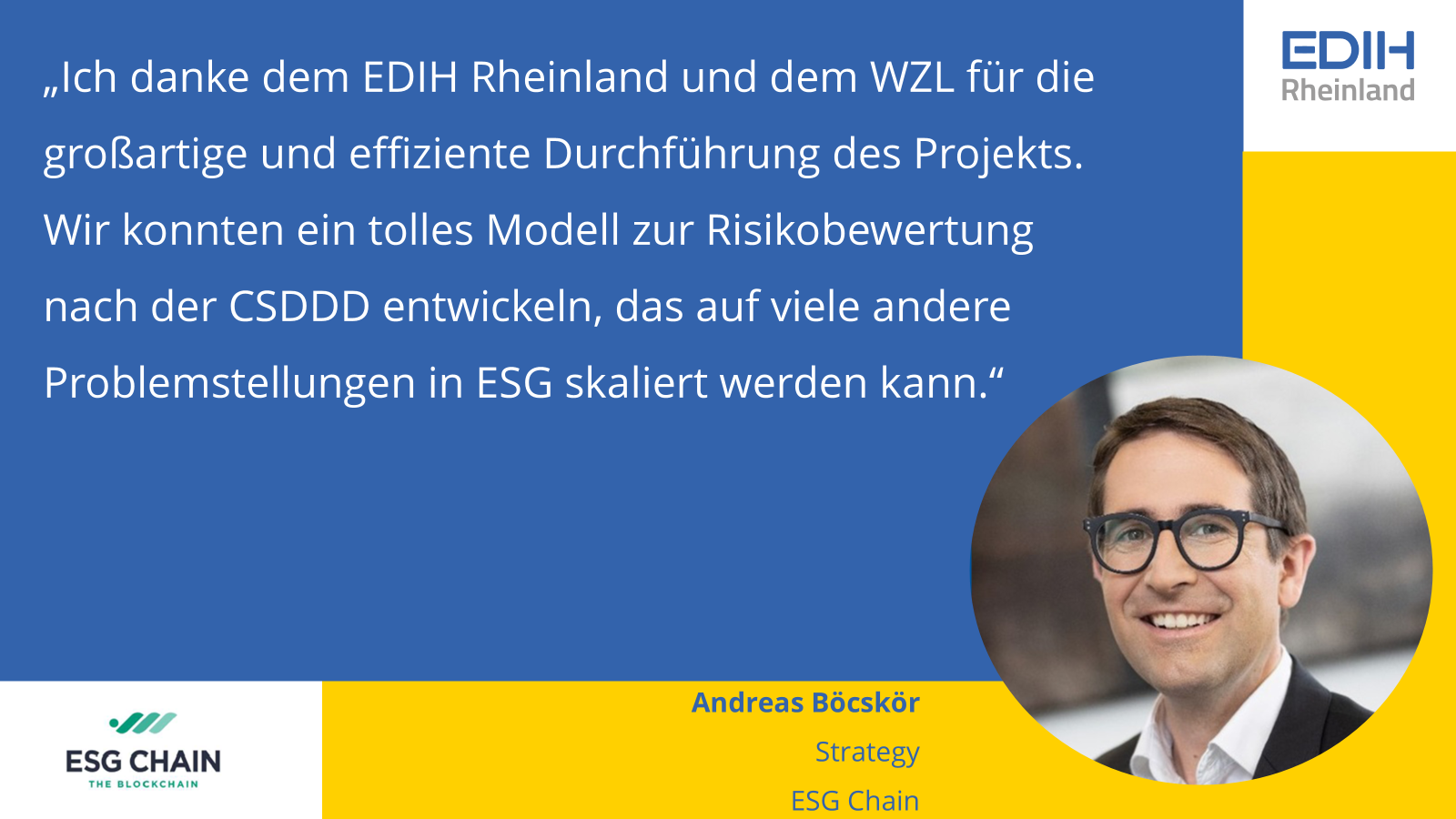 Testimonial ESG Chain - Andreas Böcskör